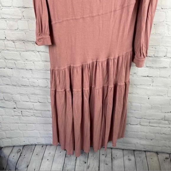 Free People Beach Jilly Midi Rose Blush Dress Size Large - Picture 6 of 13